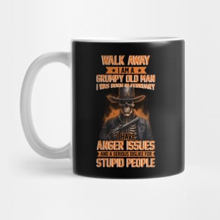 Skull I Am A Grumpy Man I Was Born In February I Have Anger Issues Funny Mug